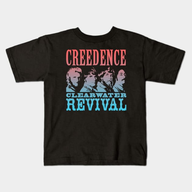 Creedence Clearwater Revival /// Retro Design Kids T-Shirt by NumbLinkin